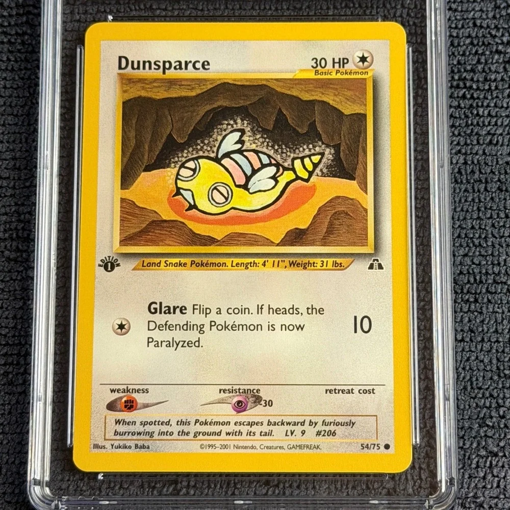Pokemon Dunsparce 54/75 1st Edition CGC 9 Mint 2001 Neo Discovery TCG Vintage